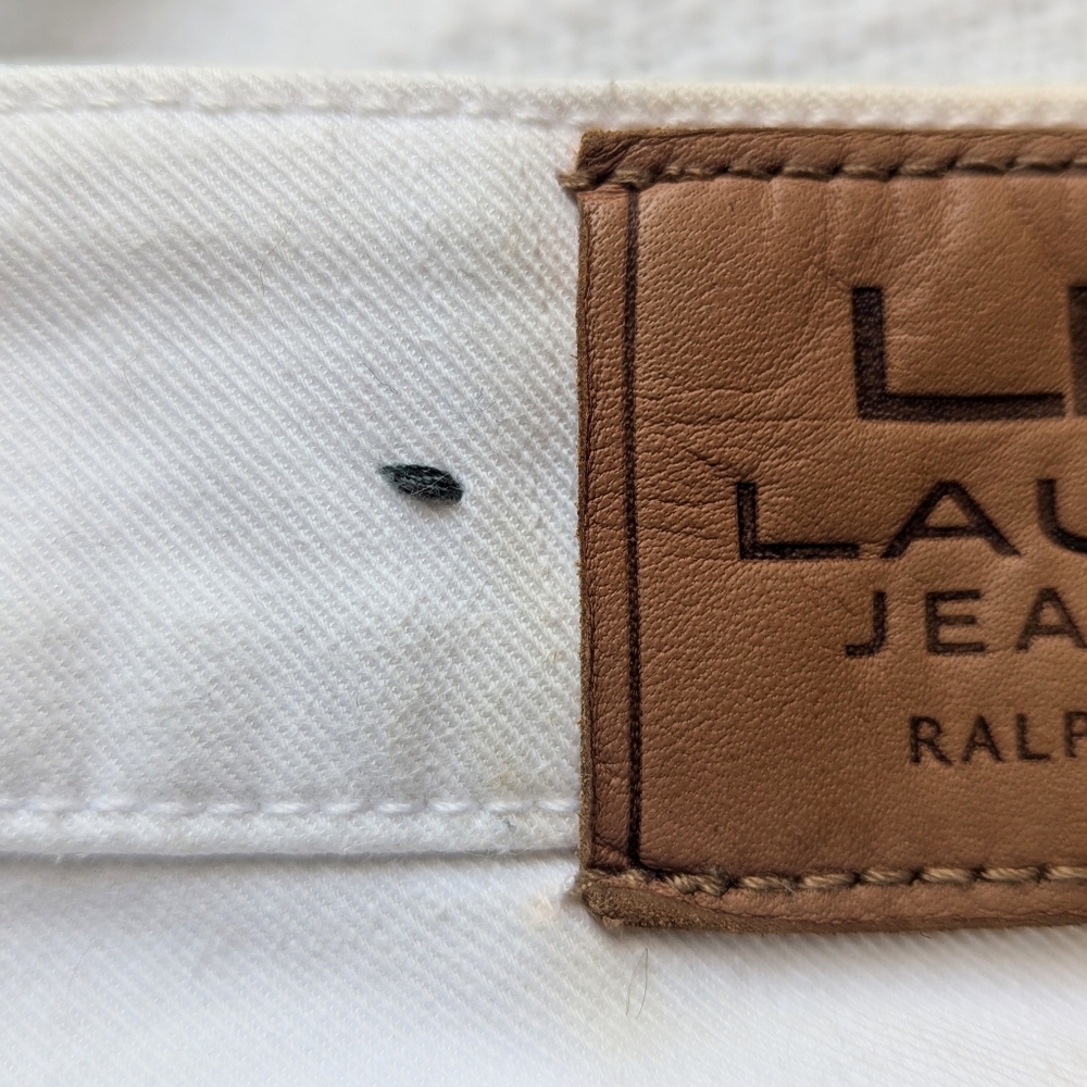 HP🐝NWOT Lauren Ralph Lauren Tall White Jeans - Picture 11 of 12